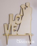 Esküvői tortadísz, Love és vőlegény-menyasszony