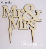 Esküvői tortadísz, Mr&Mrs