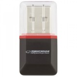 Esperanza EA134K MicroSD - USB 2.0 kártyaolvasó fekete
