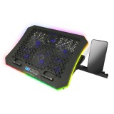 Esperanza EGC109 GALERNE LCD, RGB LED, 2100 RPM Fekete notebook hűtőpad