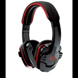 Esperanza EGH310R RAVEN Gamer mikrofonos fejhallgató fekete-piros (EGH310R)
