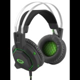 Esperanza EGH7000 ICEMAN Gamer mikrofonos fejhallgató fekete-zöld (5901299928295) (5901299928295) - Fejhallgató