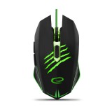 Esperanza EGM209G MX209 CLAW USB 6D fekete-zöld vezetékes optikai gamer egér