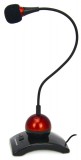Esperanza EH130 CHAT Jack 3,5 mm hajlítható fekete-piros vezetékes mikrofon