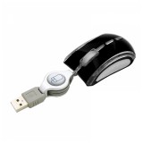 Esperanza EM109K Vezetékes Optikai Egér Behúzható Kábellel - Fekete (EM109K)