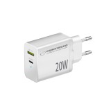 Esperanza Esperenza EZC105W USB-C, PD 20 W, USB-A, QC 3.0 18 W Fehér gyorstöltő