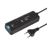Esperanza Esperenza EZC109 60 W, 2x USB-C PD 30 W, 2x USB-A QC 3.0 18 W Fekete gyorstöltő