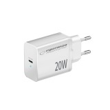 Esperanza EZC104K Quick Power Charger 20W USB-C PD White EZC104W