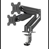 Esperanza Mache 17"-27" LCD TV / Monitor asztali tartó kar - Fekete (2 kijelző) (ERW020)