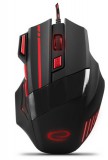 Esperanza MX201 Wolf USB Gamer egér, fekete-piros