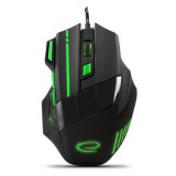 Esperanza mx201 wolf usb gamer egér, fekete-zöld