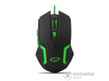 Esperanza MX205 Fighter USB gamer egér, fekete/zöld