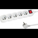 Esperanza Power Strip 220V Hálózati elosztó 5 aljzatos 3m - Fehér (ELK215W)