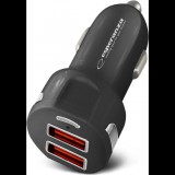 Esperanza Quick Power Charger 2xUSB-A Autós töltő 18W - Fekete ( )