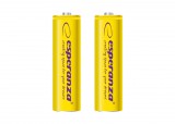 ESPERANZA RECHARGEABLE BATTERIES Ni-MH AA 2000MAH 2PCS. YELLOW