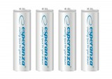 ESPERANZA RECHARGEABLE BATTERIES Ni-MH AA 2000MAH 4PCS. WHITE