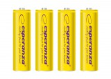 ESPERANZA RECHARGEABLE BATTERIES Ni-MH AA 2000MAH 4PCS. YELLOW