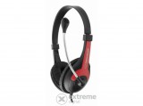 Esperanza Rooster mikrofonos fejhallgató, fekete/piros