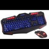 Esperanza Shelter Multimédiás Vezetékes USB Gaming Billentyűzet ENG + Egér Szett - Fekete (EGK3000)