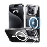 ESR Apple iPhone 16 Pro Max ch halolock szilikon védő (ütésállóság, légpárnás sarok, kitámasztó, magsafe) átlátszó