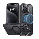 ESR Apple iPhone 16 Pro Max hybrid halolock szilikon védő (ütésállóság, légpárnás sarok, kitámasztó, magsafe, ) fekete