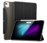 ESR ASCEND tok álló, bőr hatású (aktív FLIP, oldalra nyíló, TRIFOLD, asztali tartó, ceruza tartó) FEKETE Apple IPAD Air 13 (2025)
