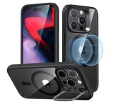 ESR CLASSIC HALOLOCK szilikon telefonvédő (ütésállóság, légpárnás sarok, MagSafe) FEKETE Apple iPhone 15 Pro