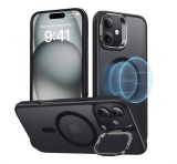 ESR CLASSIC HALOLOCK szilikon telefonvédő (ütésállóság, légpárnás sarok, MagSafe) FEKETE Apple iPhone 16 5G
