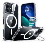 ESR CLASSIC HYBRID szilikon telefonvédő (ütésállóság, légpárnás sarok, kitámasztó, MagSafe) ÁTLÁTSZÓ Apple iPhone 17
