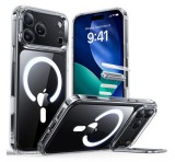 ESR CLASSIC HYBRID szilikon telefonvédő (ütésállóság, légpárnás sarok, kitámasztó, MagSafe) ÁTLÁTSZÓ Apple iPhone 17 Pro Max