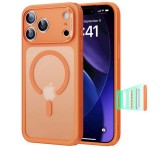 ESR CLASSIC HYBRID szilikon telefonvédő (ütésállóság, légpárnás sarok, kitámasztó, MagSafe) NARANCSSÁRGA Apple iPhone 17 Pro
