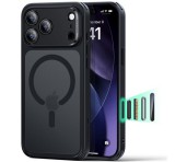 ESR CLASSIC HYBRID szilikon telefonvédő (ütésállóság, légpárnás sarok, MagSafe) FEKETE Apple iPhone 17 Pro Max