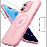 ESR Classic Pro Case (HaloLock) Set, Compatible with iPhone 16 Plus, Frosted Pink tok (1A7770501)