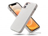 ESR Metro ultravékony műanyag tok, valódi bőr hátlap Apple iPhone 12 mini készülékhez, fehér