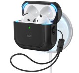 ESR ORBIT HALOLOCK műanyag tok (ütésállóság, kézpánt, MagSafe) FEKETE Apple AirPods 4