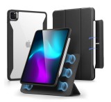 ESR REBOUND HYBRID szilikon telefonvédő (aktív FLIP, TRIFOLD, asztali tartó, ütésállóság, ceruza tartó) FEKETE Apple IPAD Pro 11 (2024)