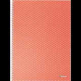 Esselte Colour'Breeze 80 lapos A4 vonalas spirálfüzet - Piros (628483)