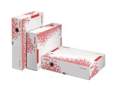 ESSELTE "Speedbox" A4 80 mm újrahasznosított karton felfelé nyíló fehér archiváló doboz