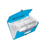 Esselte Vivida A4 12 rekeszes műanyag harmóniktáska- Kék (624022)