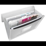 Esselte Vivida A4 6 rekeszes műanyag harmónikamappa - Fehér (624018)