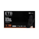 ETB Eldobható Fekete Nitril Kesztyű L 100db EH03611