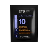 ETB Hair Professional Bright Blonde Ultra Rapid Violet Szőkítőpor 10 Szint Világosítással (Vegán és Plex Formula) 50g