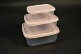 Ételtároló műanyag konyhai doboz szett 3 db