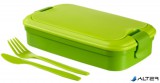 Ételtartó, evőeszközzel, CURVER "Lunch&Go", zöld