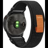 Eternico Nylon Loop Strap for Garmin QuickFit 22mm black (AET-QF22NLS-bl)