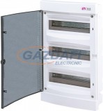 ETI 001101013 ECM36PT DIDO-E 3x12 modulos elosztó szekrény, süllyesztett, átlátszó ajtó