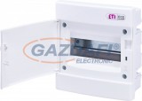 ETI 001101014 ECM8PO (4+4) DIDO-E 1x8 modulos elosztó szekrény, süllyesztett, átlátszó ajtó