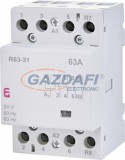 ETI 002463461 R63-31 24V AC moduláris mágneskapcsoló, 63A, 3 modul, 3xZ+1xNy (3xNO+1xNC) érintkező