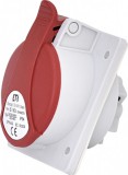 ETI 004482078 EE 1653 IP54-es süllyesztettcsatlakozó aljzat, 16A, 400V, 3P+N+PE ipari süllyeszthető dugalj 16A 3+N+PE 400V IP54