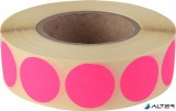 . Etikett, 20 mm kör, 1000 etikett/tekercs, rózsaszín